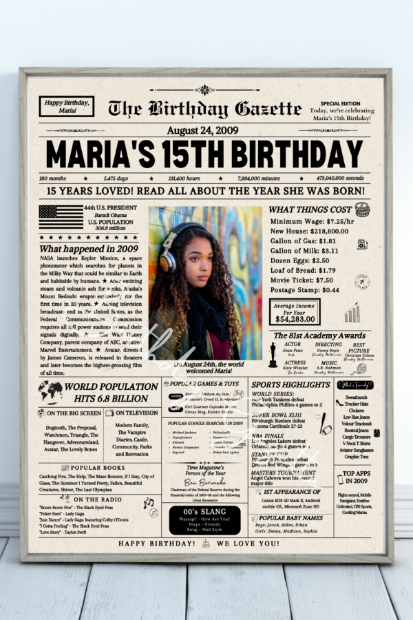 personalized birthday newspaper