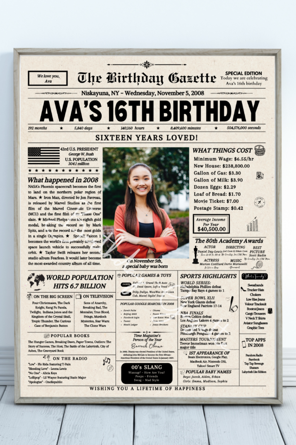 personalized birthday newspaper