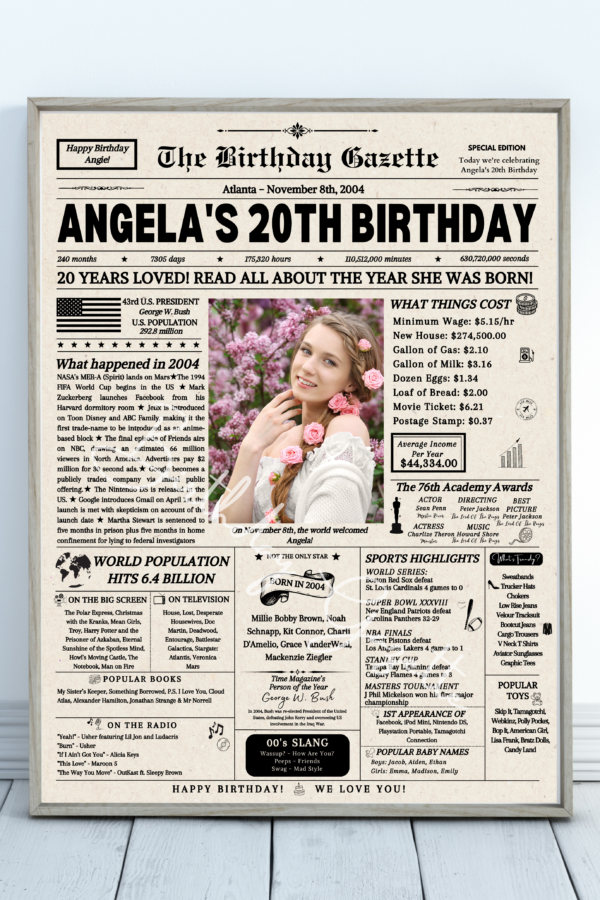 personalized birthday newspaper