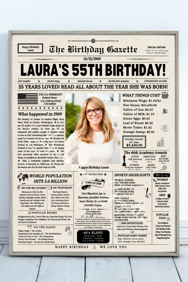 personalized birthday newspaper