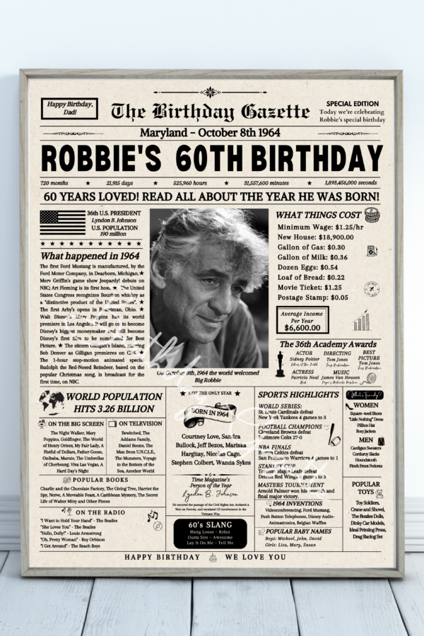 personalized birthday newspaper