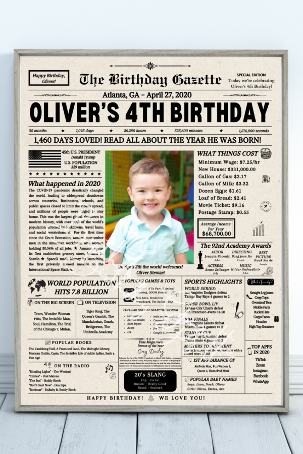 personalized birthday newspaper