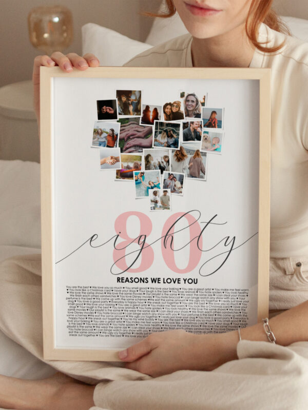 80 reasons why we love you print