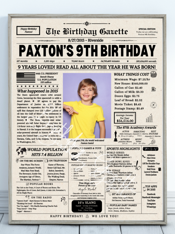 personalized birthday newspaper