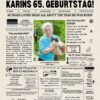 65th Birthday Newspaper Germany