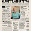 75th Birthday Newspaper Germany