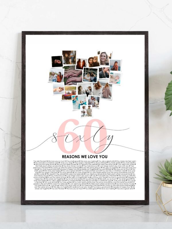 60 reasons we love you print