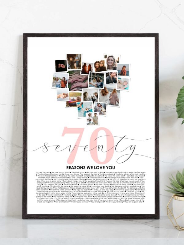 70 reasons we love you print