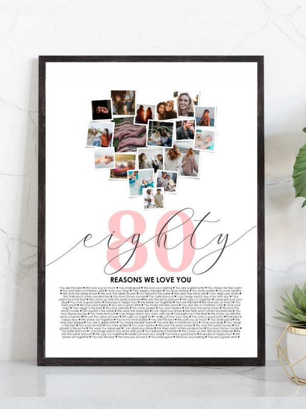 80 reasons we love you print