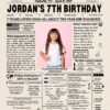 7th Birthday Newspaper