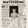 8th Birthday Newspaper