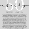 50 Reasons We Love You Print