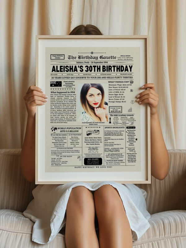 australia birthday newspaper