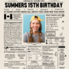 15th Birthday Newspaper Canada