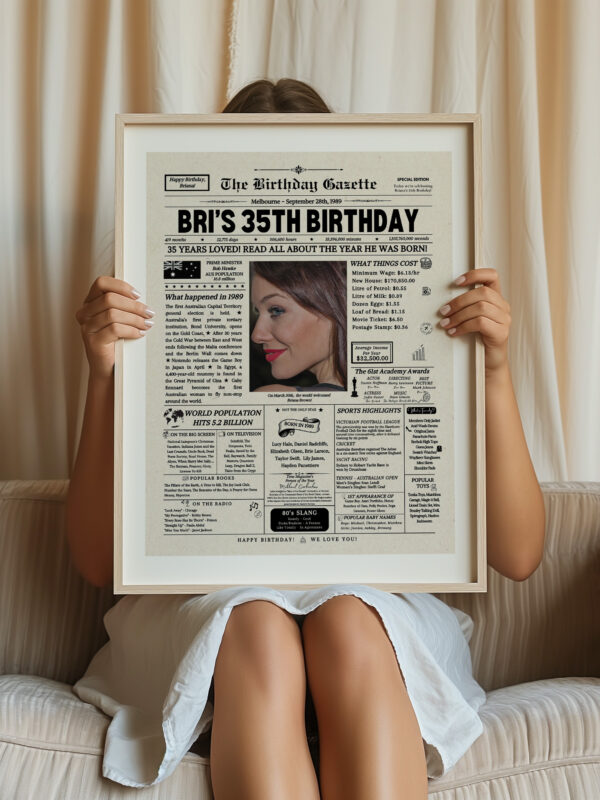 australia birthday newspaper