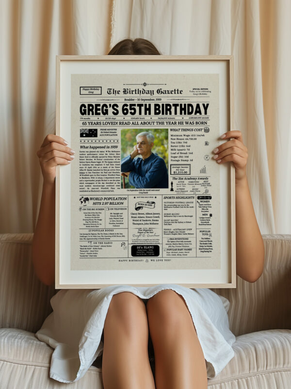 australia birthday newspaper