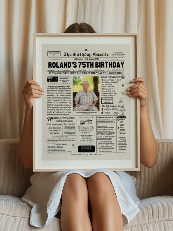 australia birthday newspaper