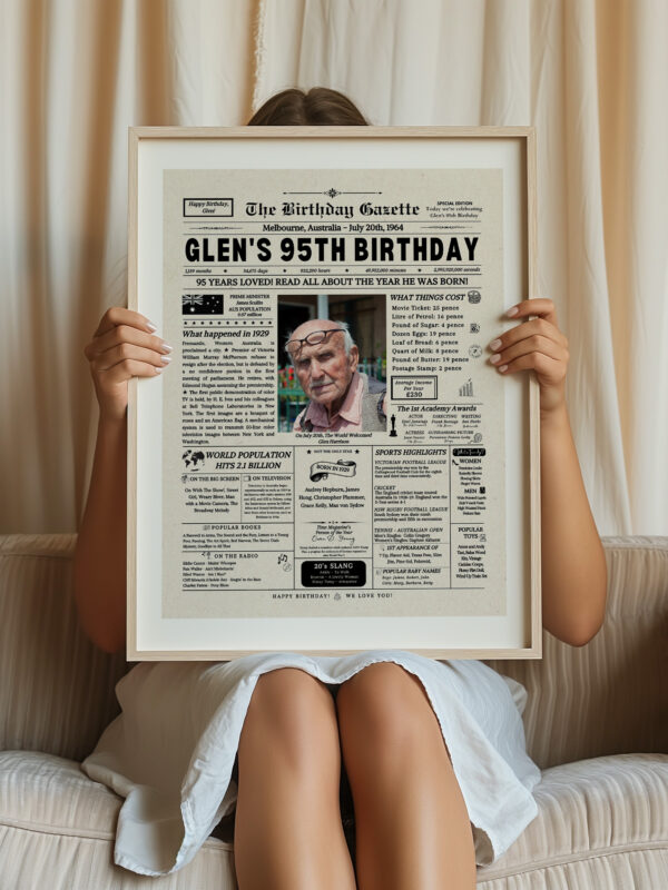 australia birthday newspaper