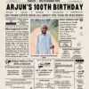 100th birthday newspaper india