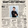 41st Birthday Newspaper