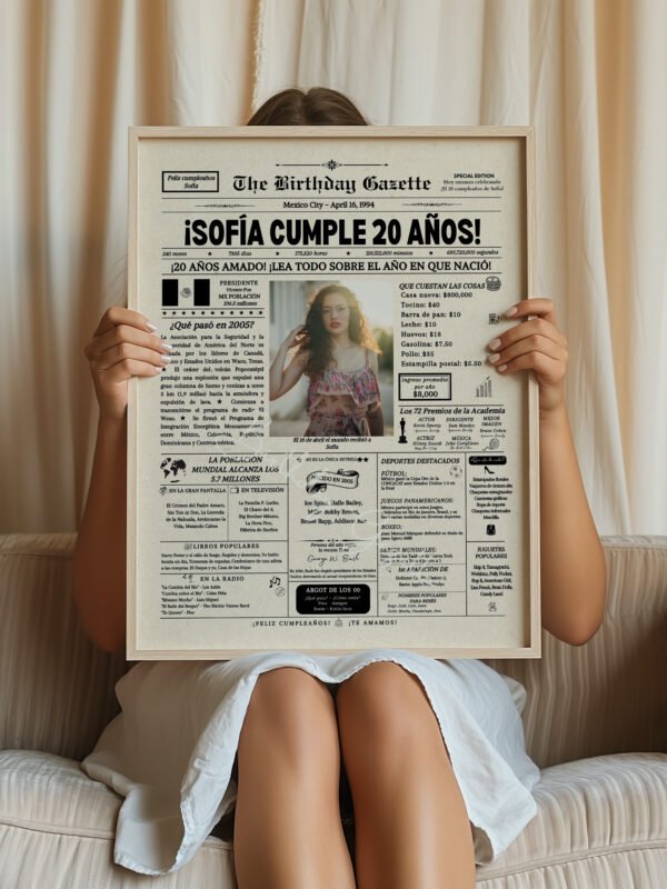 20th Birthday Newspaper Customized Mexico