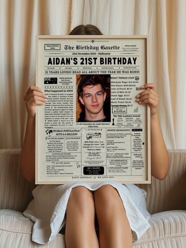 21st Birthday Newspaper Australia