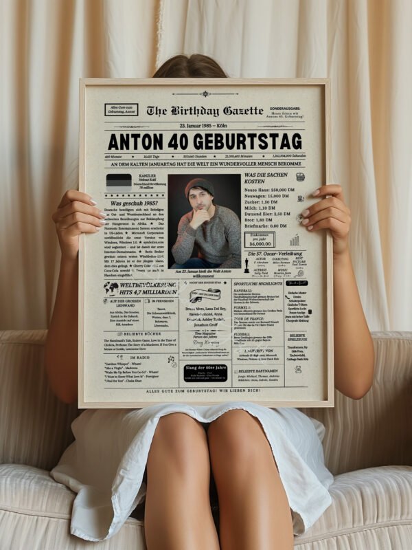 40th Birthday Newspaper Germany