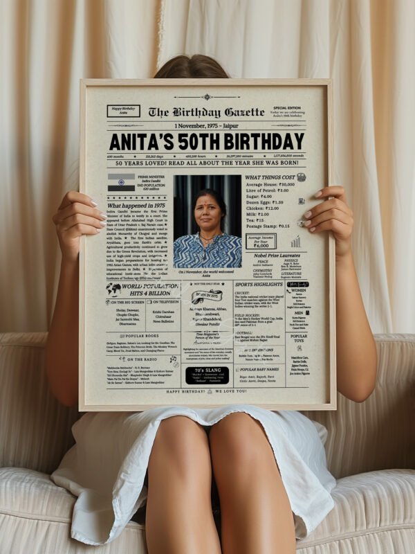 50th Birthday Newspaper India