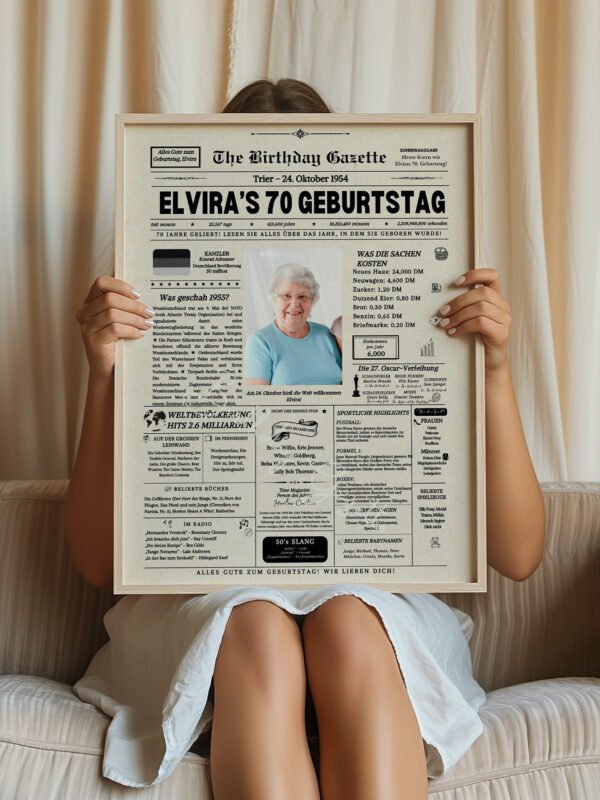 70th Birthday Newspaper Germany