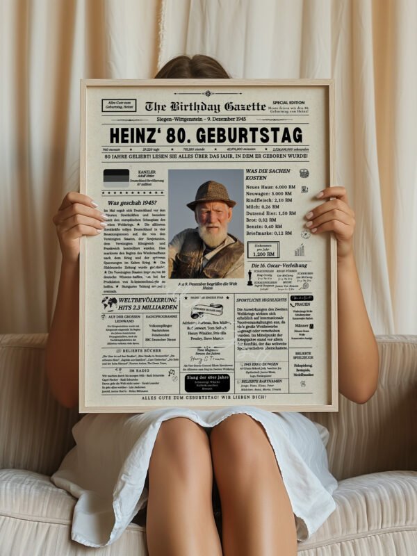 80th Birthday Newspaper Germany