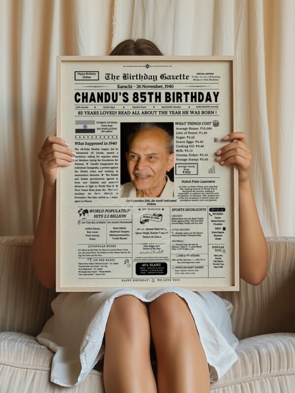 85th Birthday Newspaper India