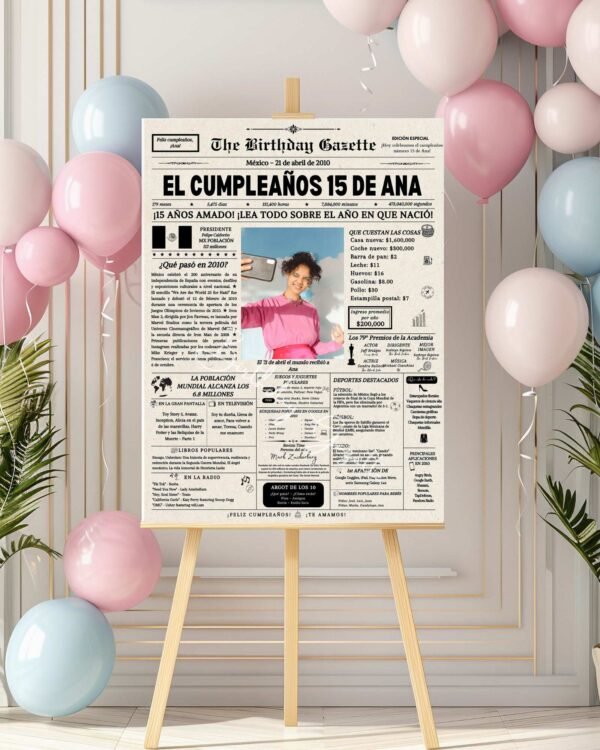 15th Birthday Newspaper Mexico