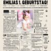 1st Birthday Newspaper Germany Customized