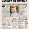 2nd Birthday Newspaper Australia Personalized