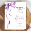 purple lover birthday party invitation