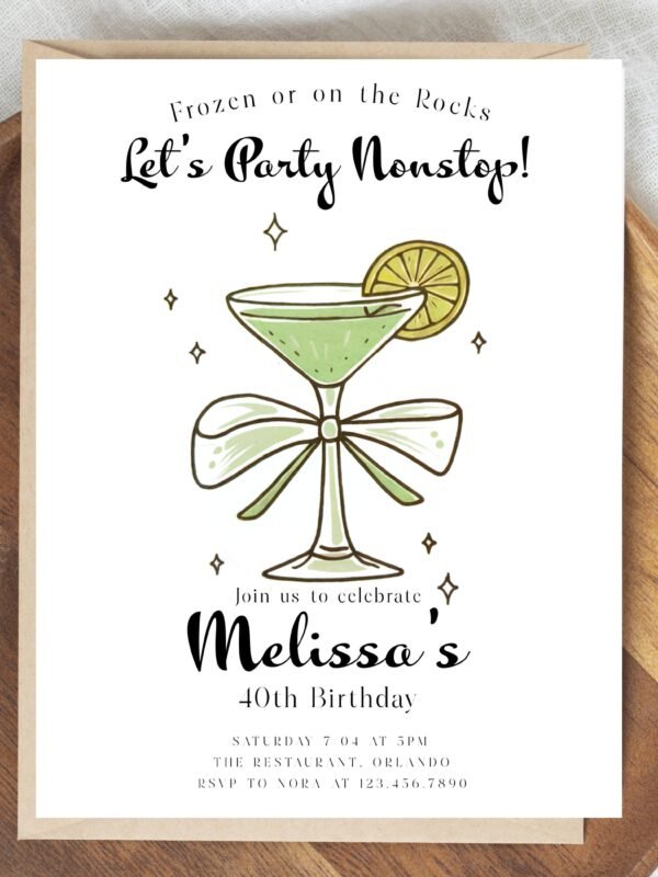 Margarita Birthday Invitation