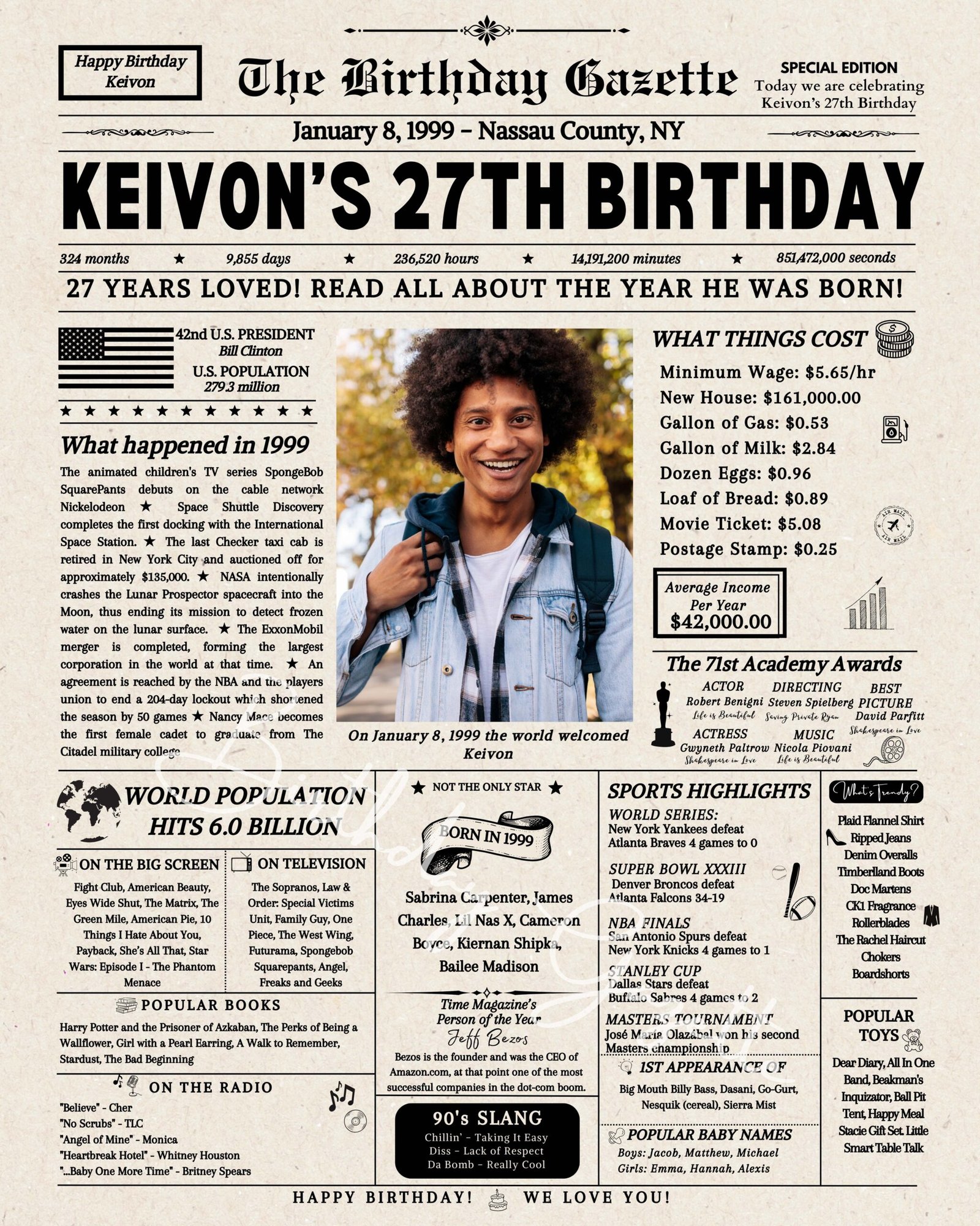 27th birthday newspaper 27th birthday newspaper