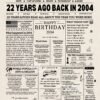 22nd Birthday Newspaper Download USA
